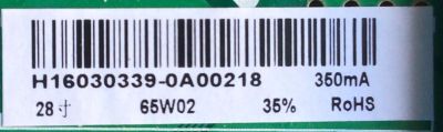 MAIN FUENTE PARA TV SUMMIT / NUMERO DE PARTE H16030339 / TP.MS3393.PB801 / 65W02 / DISPLAY ST2751A02-1 VER.2.2 / MODELO LE2836	 - Imagen 4